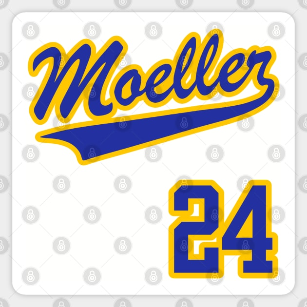 Ken Griffey Jr MOELLER Jersey (Front & Back Print) Sticker by darklordpug